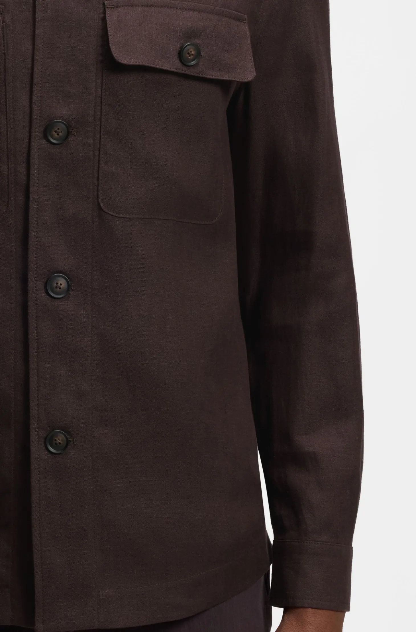 Relaxed-Fit Overshirt aus Leinen