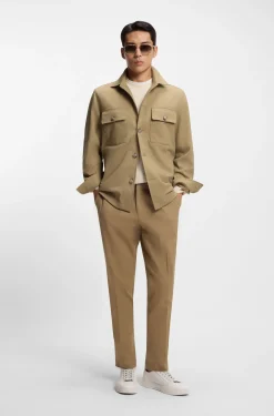 Relaxed-Fit Overshirt aus Stretch-Baumwolle mit Twill-Struktur