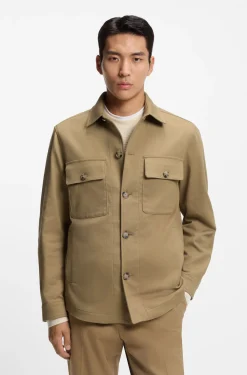 Relaxed-Fit Overshirt aus Stretch-Baumwolle mit Twill-Struktur