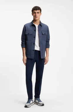 Relaxed-Fit Overshirt aus Stretch-Baumwolle mit Twill-Struktur