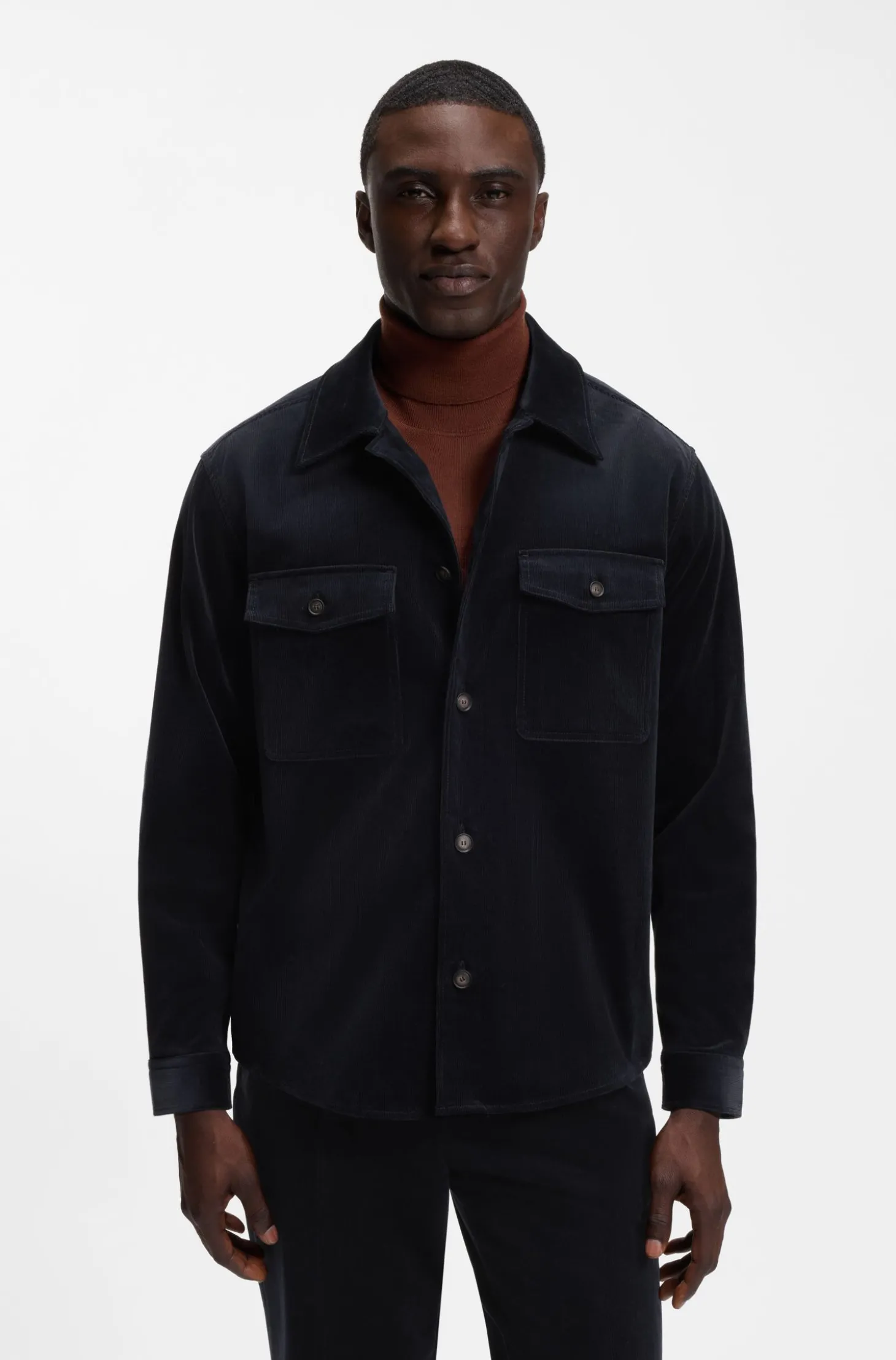 Relaxed-Fit Overshirt aus Stretch-Cord