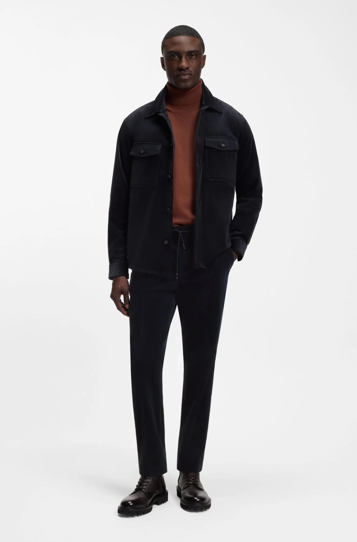 Relaxed-Fit Overshirt aus Stretch-Cord