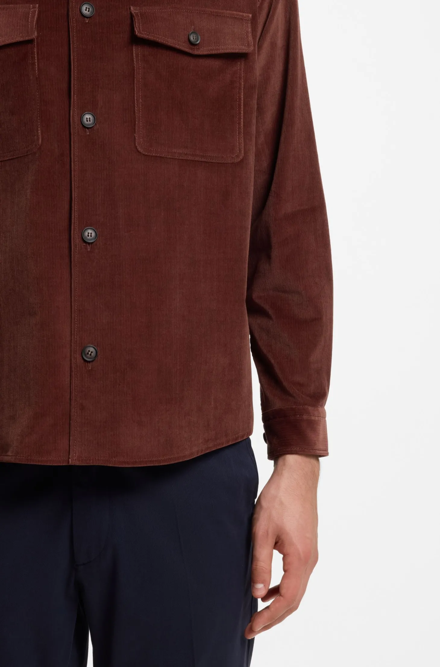 Relaxed-Fit Overshirt aus Stretch-Cord
