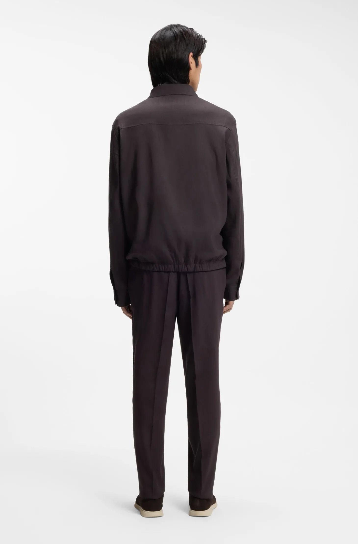 Relaxed-Fit Overshirt aus waschmaschinenfestem Tech-Leinen
