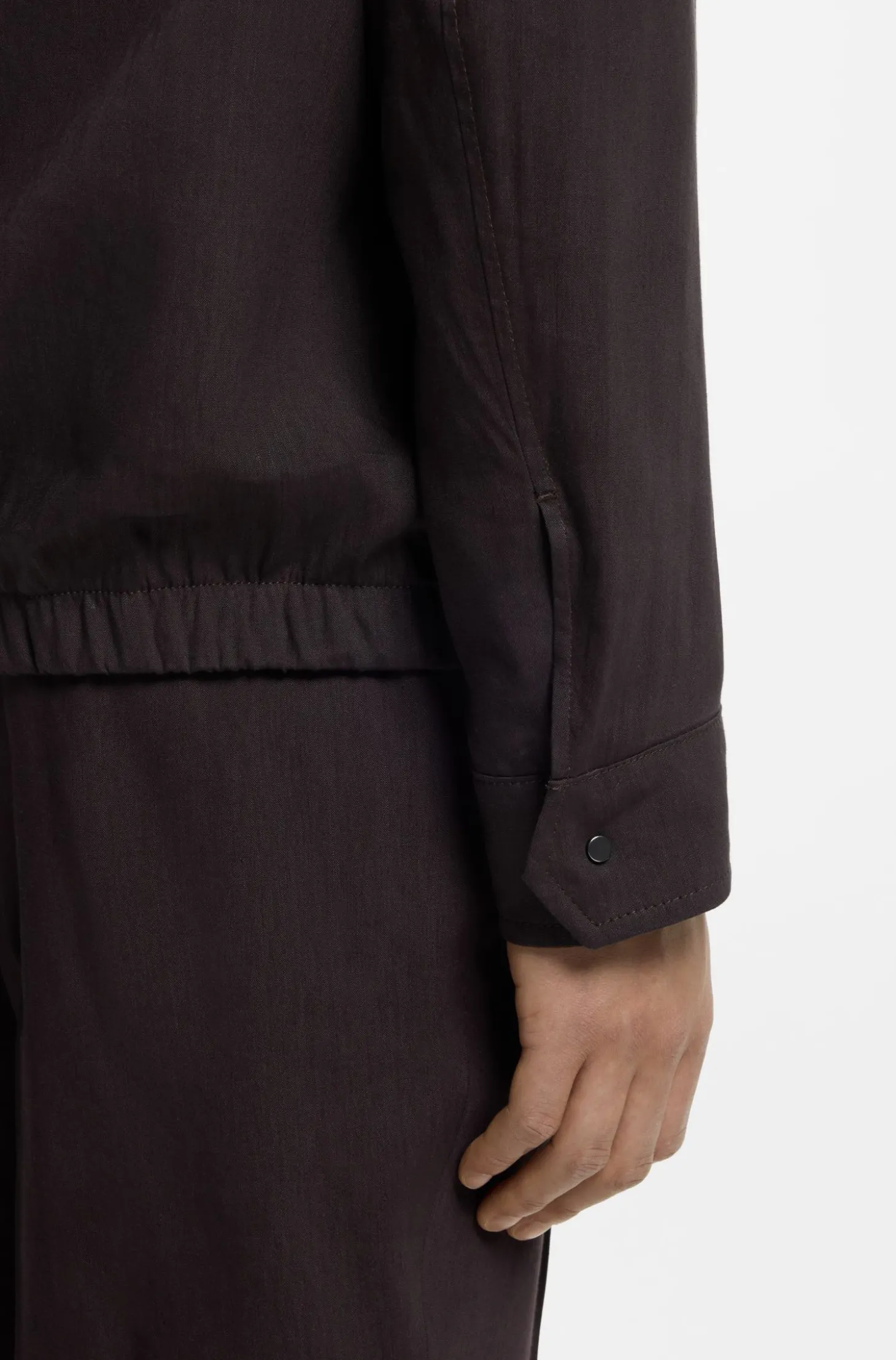 Relaxed-Fit Overshirt aus waschmaschinenfestem Tech-Leinen