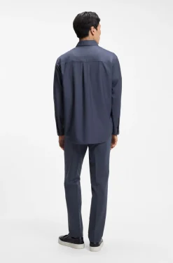 Relaxed-Fit Overshirt aus waschmaschinenfester AirWool