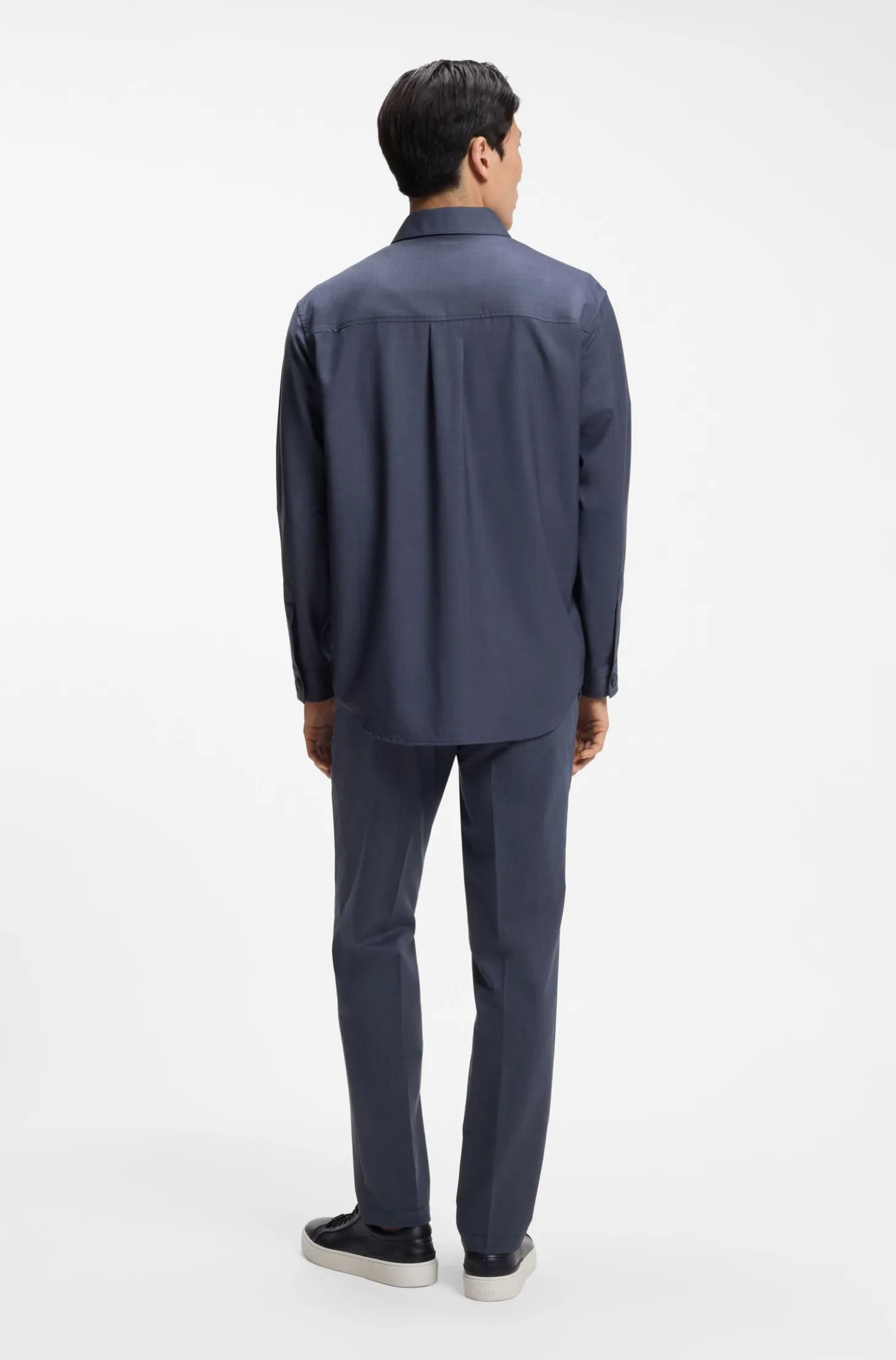 Relaxed-Fit Overshirt aus waschmaschinenfester AirWool