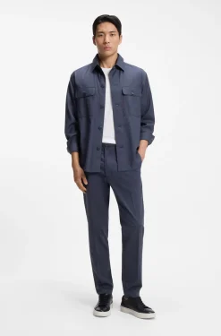 Relaxed-Fit Overshirt aus waschmaschinenfester AirWool