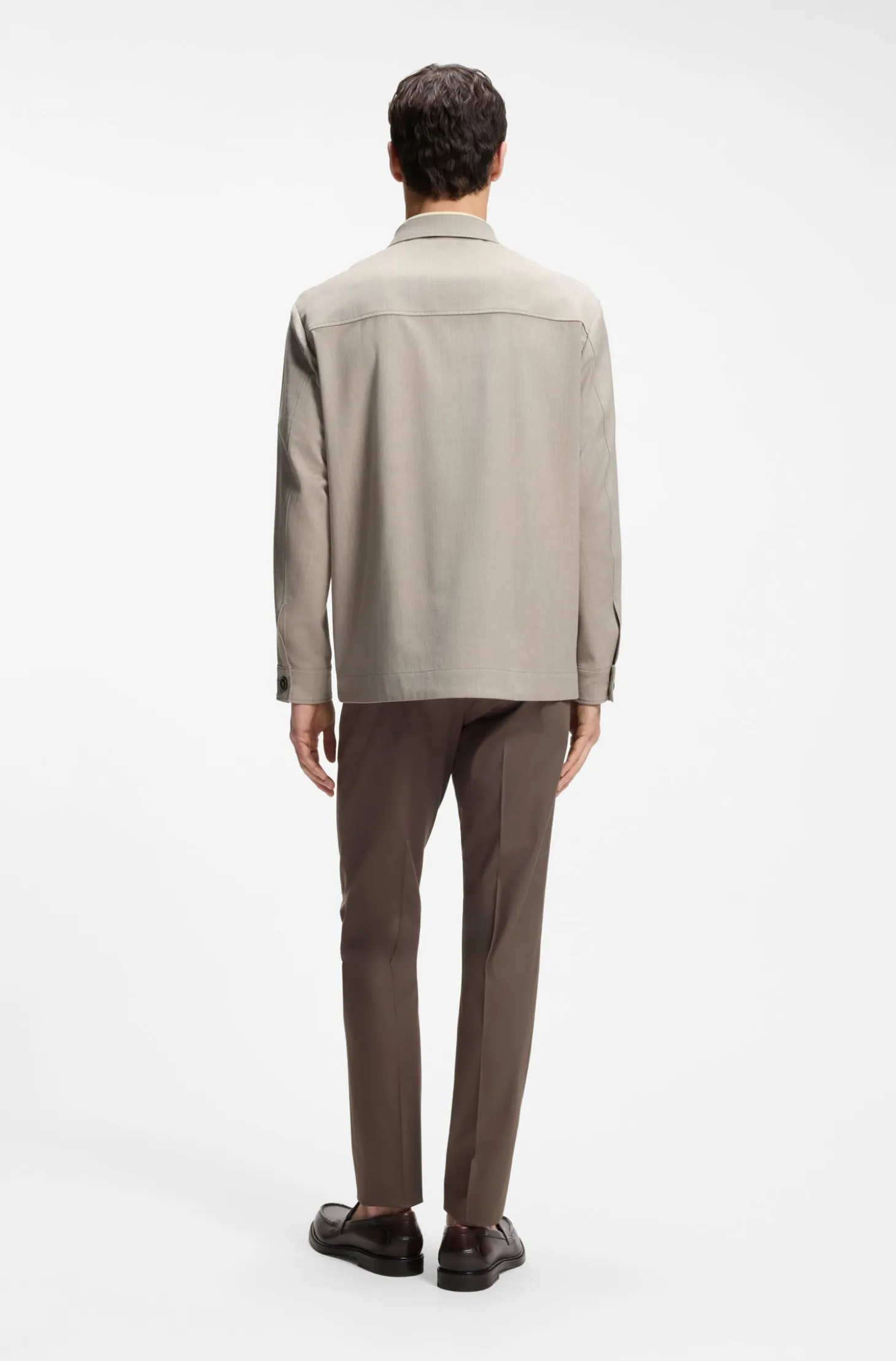 Relaxed-Fit Overshirt aus Woll-Mix