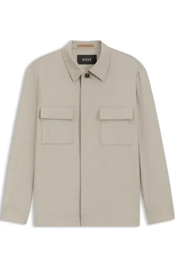 Relaxed-Fit Overshirt aus Woll-Mix