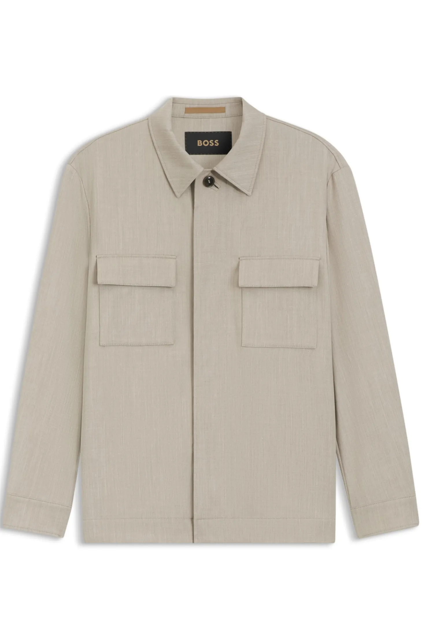 Relaxed-Fit Overshirt aus Woll-Mix