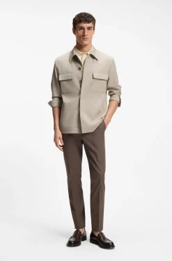 Relaxed-Fit Overshirt aus Woll-Mix