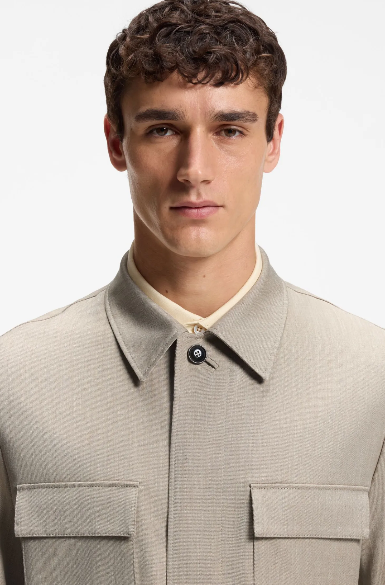 Relaxed-Fit Overshirt aus Woll-Mix