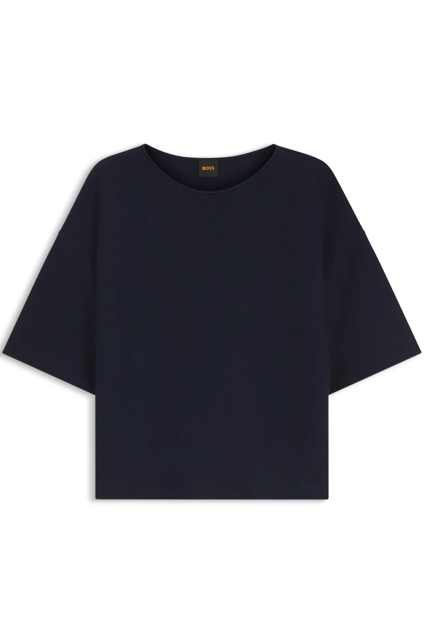 Relaxed-Fit Pullover aus Baumwolle mit Schurwolle