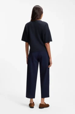 Relaxed-Fit Pullover aus Baumwolle mit Schurwolle