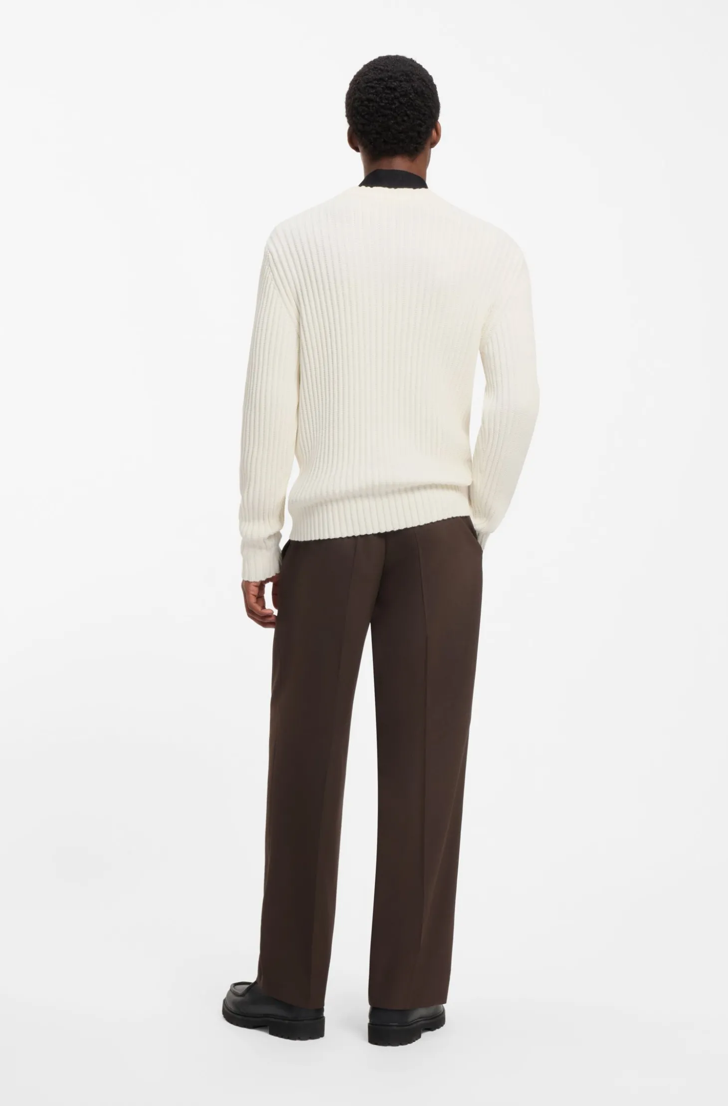 Relaxed-Fit Pullover aus gerippter Baumwolle