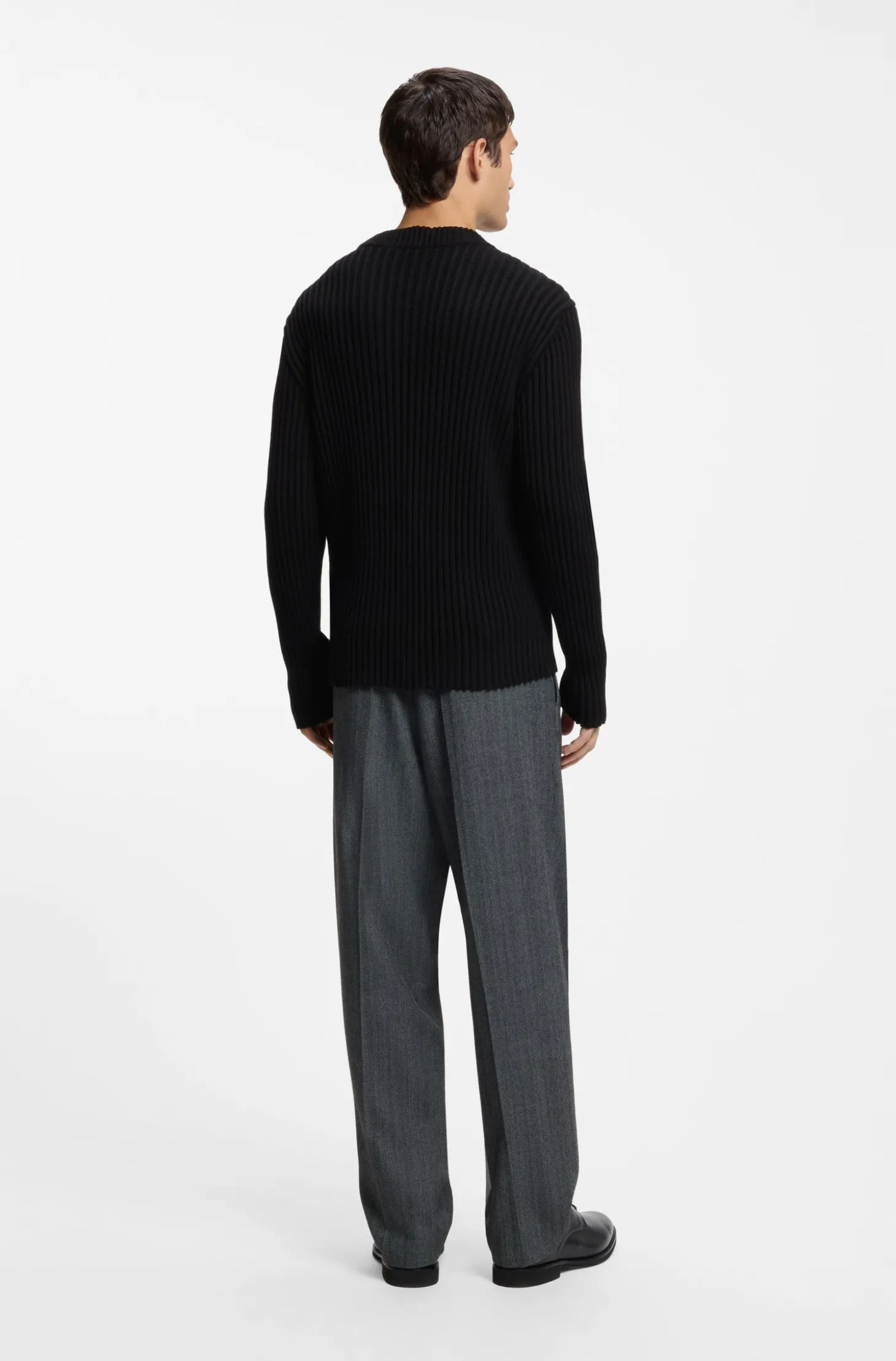 Relaxed-Fit Pullover aus gerippter Baumwolle