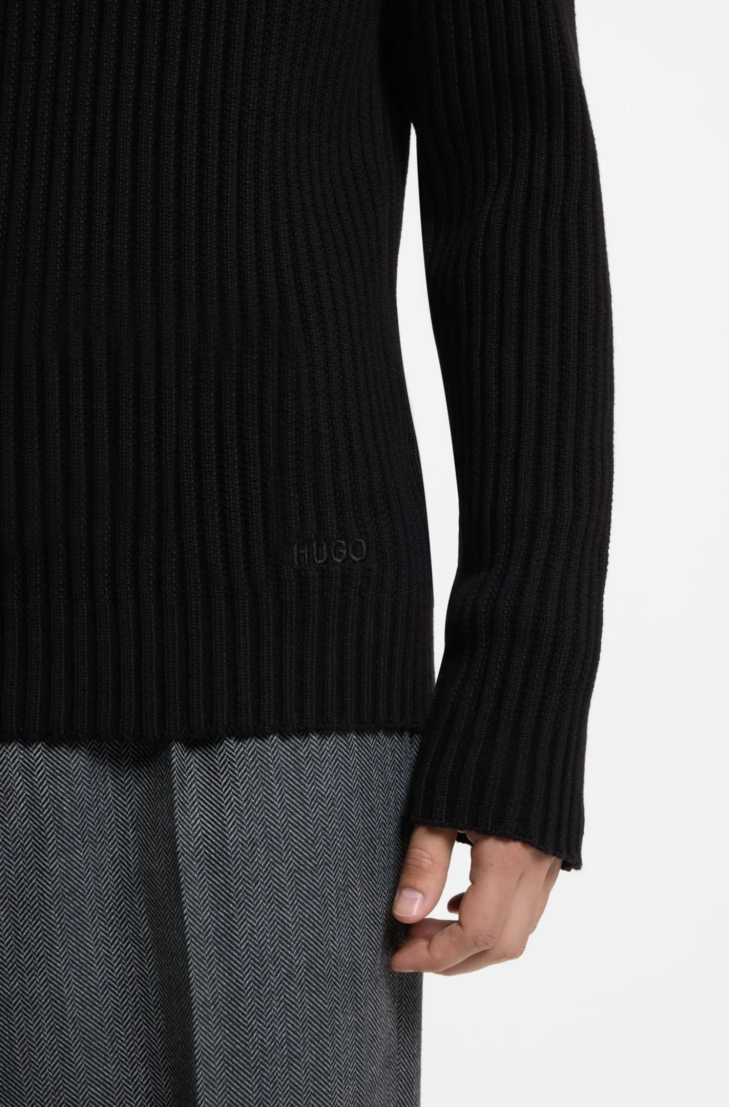 Relaxed-Fit Pullover aus gerippter Baumwolle
