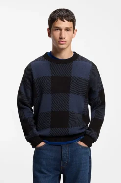 Relaxed-Fit Pullover mit Buffalo-Karo