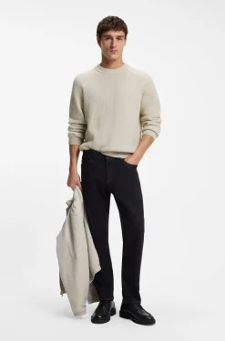 Relaxed-Fit Pullover mit gerippter Zickzack-Struktur
