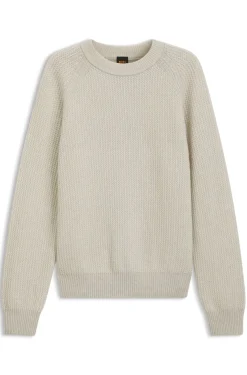 Relaxed-Fit Pullover mit gerippter Zickzack-Struktur