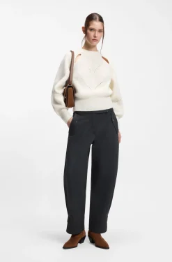 Relaxed-Fit Pullover mit Lochstrickmuster