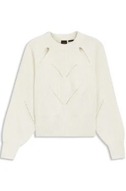 Relaxed-Fit Pullover mit Lochstrickmuster