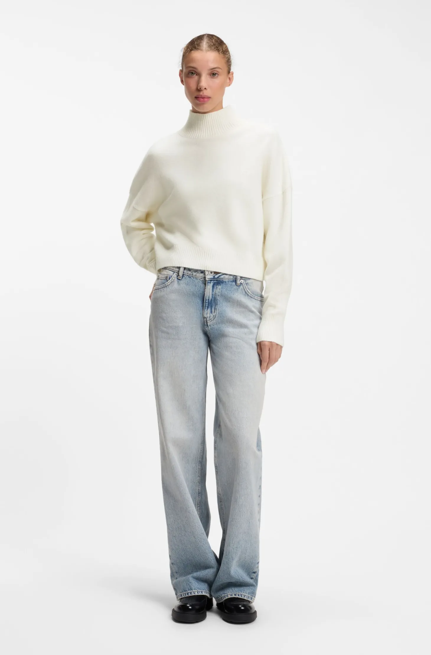Relaxed-Fit Pullover mit Stehkragen