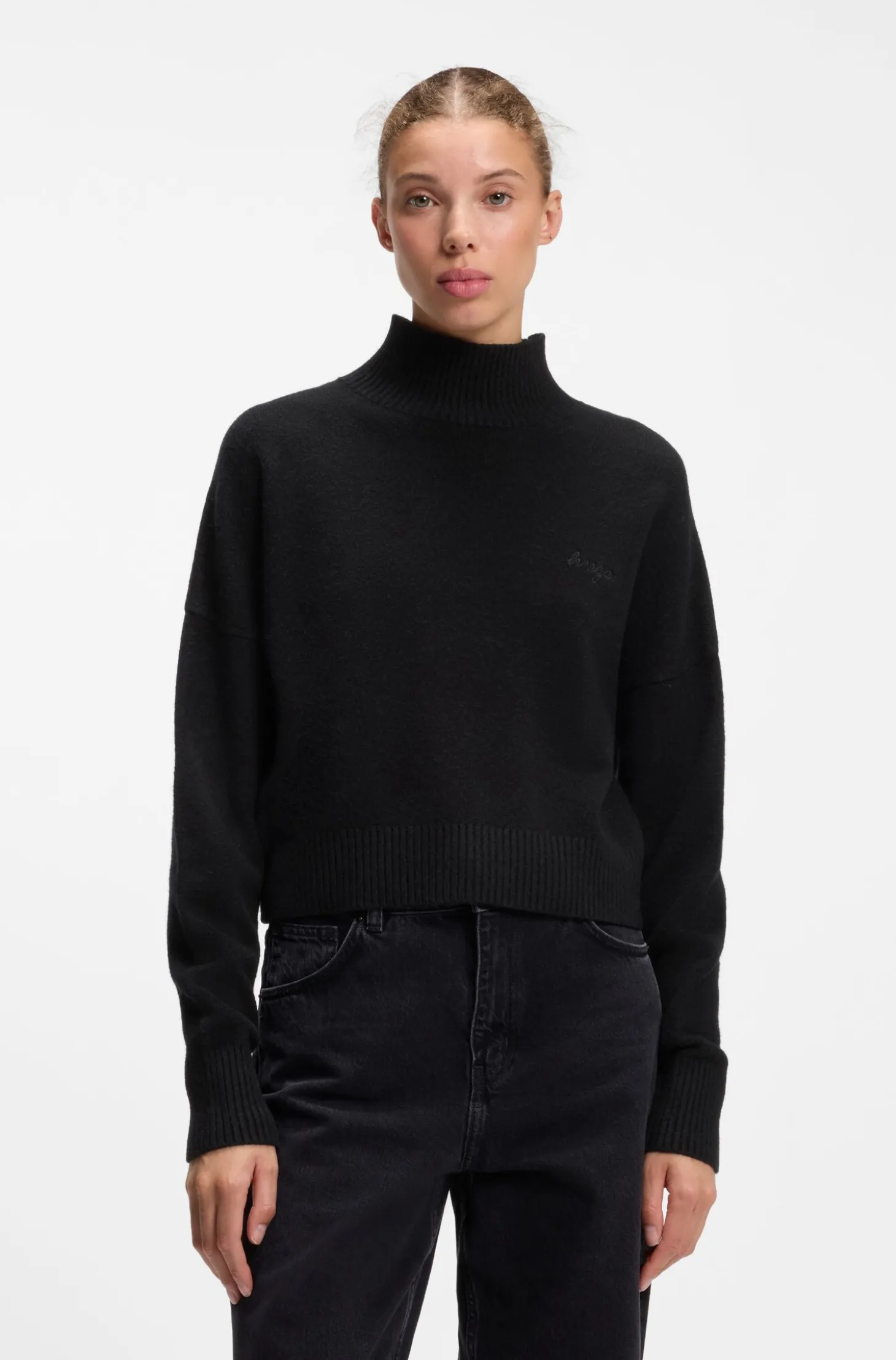 Relaxed-Fit Pullover mit Stehkragen