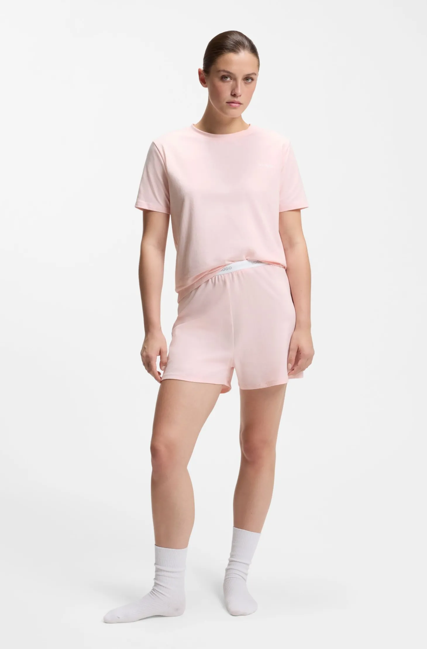 Relaxed-Fit Pyjama-Top aus Stretch-Baumwolle