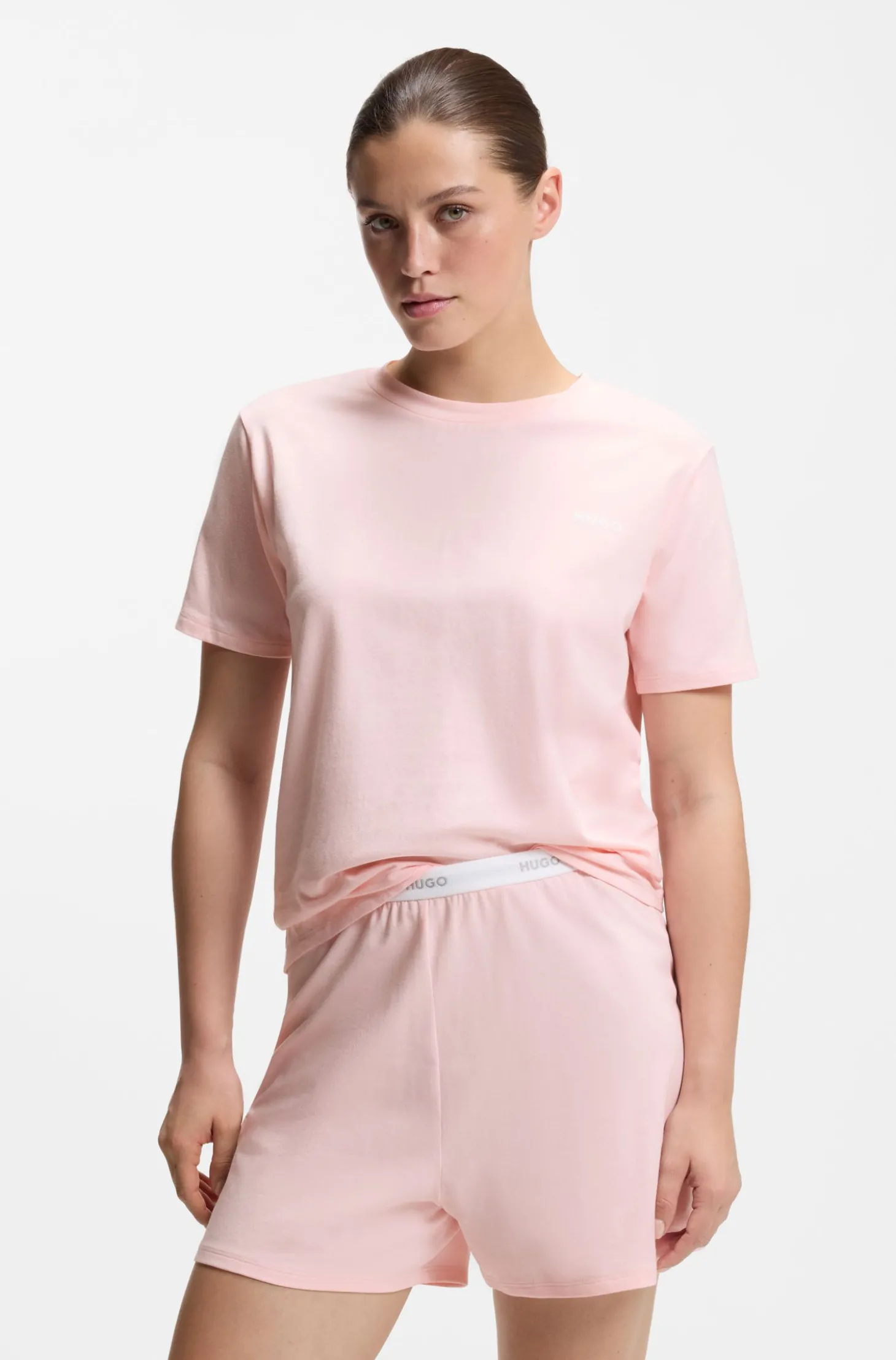 Relaxed-Fit Pyjama-Top aus Stretch-Baumwolle