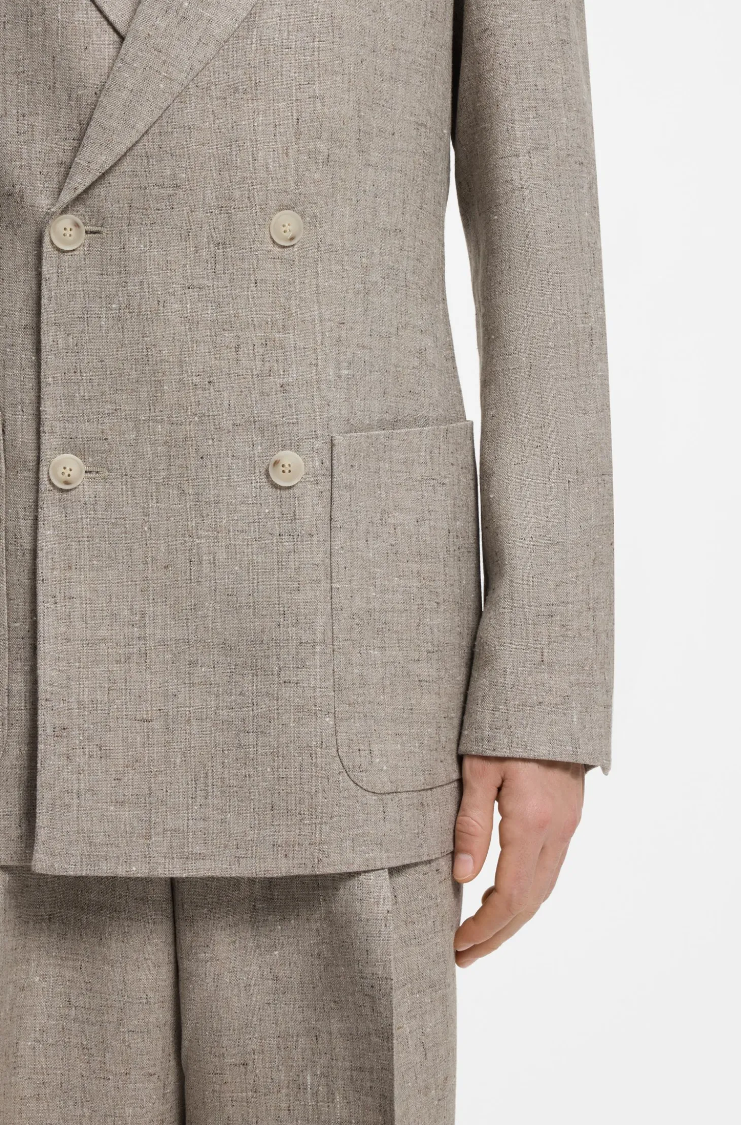 Relaxed-Fit Sakko aus fein gemustertem Gewebe