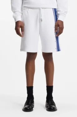 Relaxed-Fit Shorts aus Baumwoll-Terry mit Seitenstreifen
