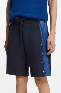 Relaxed-Fit Shorts aus Baumwoll-Terry mit Seitenstreifen