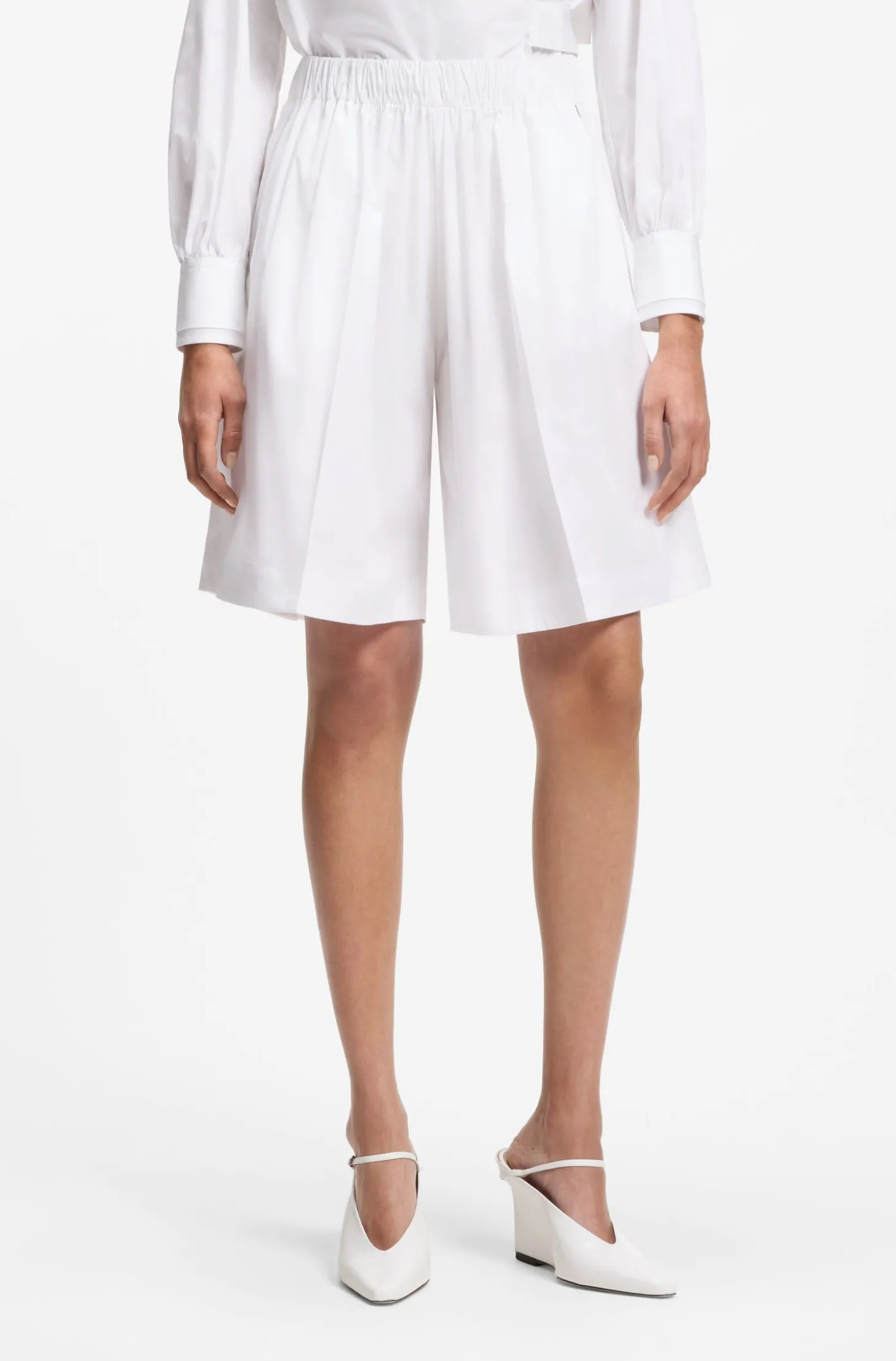 Relaxed-Fit Shorts aus Baumwoll-Popeline