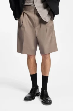 Relaxed-Fit Shorts aus elastischem Baumwoll-Twill