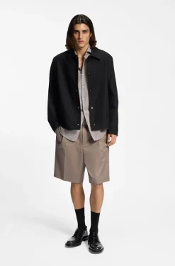 Relaxed-Fit Shorts aus elastischem Baumwoll-Twill