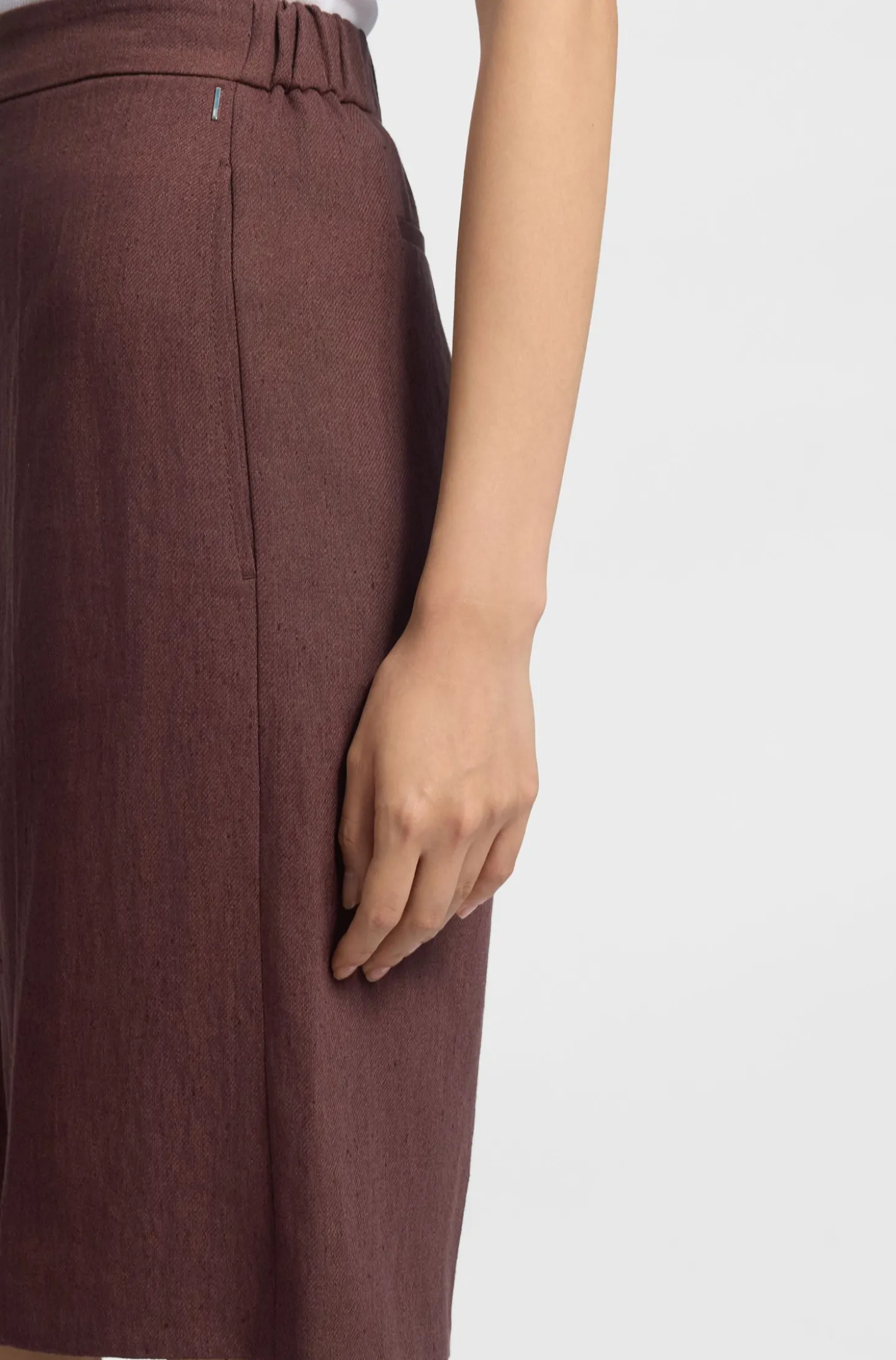 Relaxed-Fit Shorts aus Leinen-Mix
