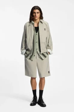 Relaxed-Fit Shorts mit Hahnentritt-Muster