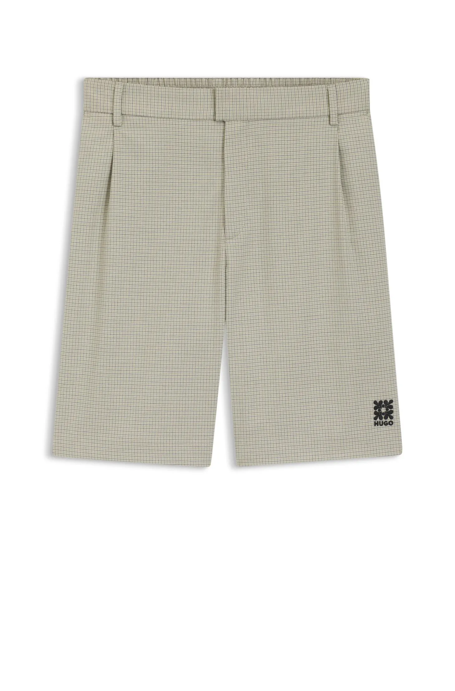 Relaxed-Fit Shorts mit Hahnentritt-Muster