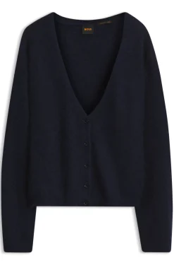 Relaxed-Fit Strickjacke aus Alpaka-Mix