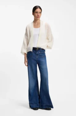 Relaxed-Fit Strickjacke mit offener Strickstruktur