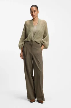Relaxed-Fit Strickjacke mit offener Strickstruktur