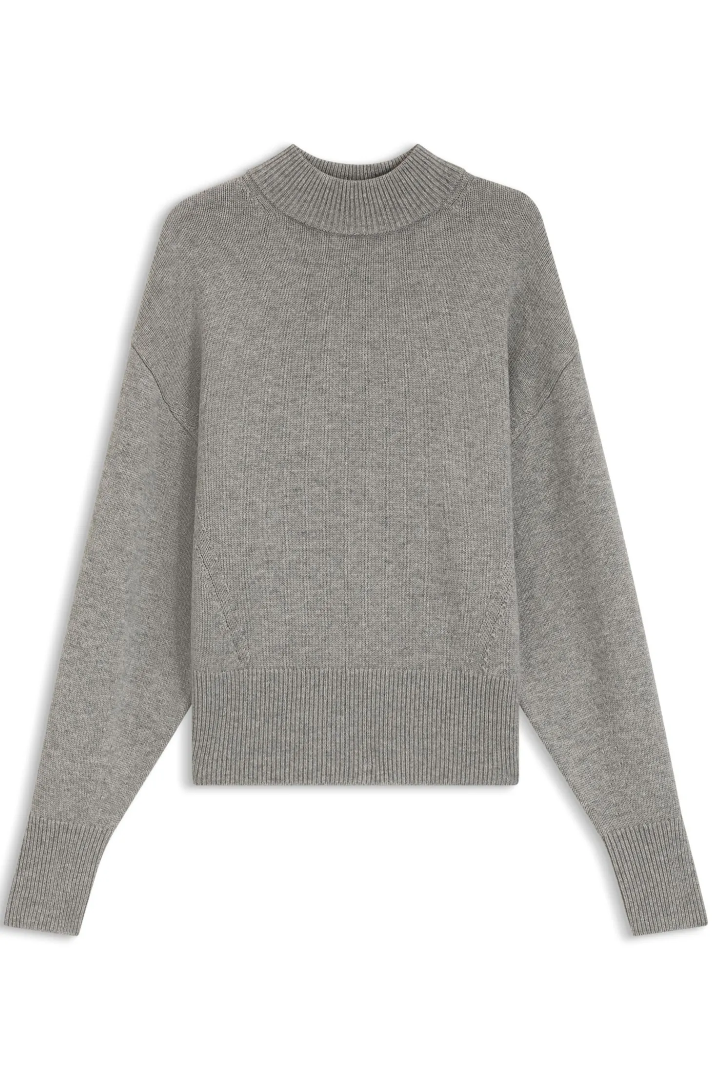 Relaxed-Fit Strickpullover mit Stehkragen