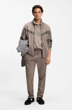 Relaxed-Fit Sweatjacke mit Reißverschluss und Chevron-Tape