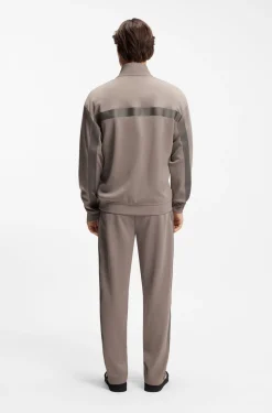 Relaxed-Fit Sweatjacke mit Reißverschluss und Chevron-Tape