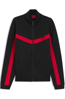 Relaxed-Fit Sweatjacke mit Reißverschluss und Chevron-Tape