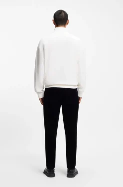Relaxed-Fit Sweatshirt aus Baumwolle mit Troyerkragen