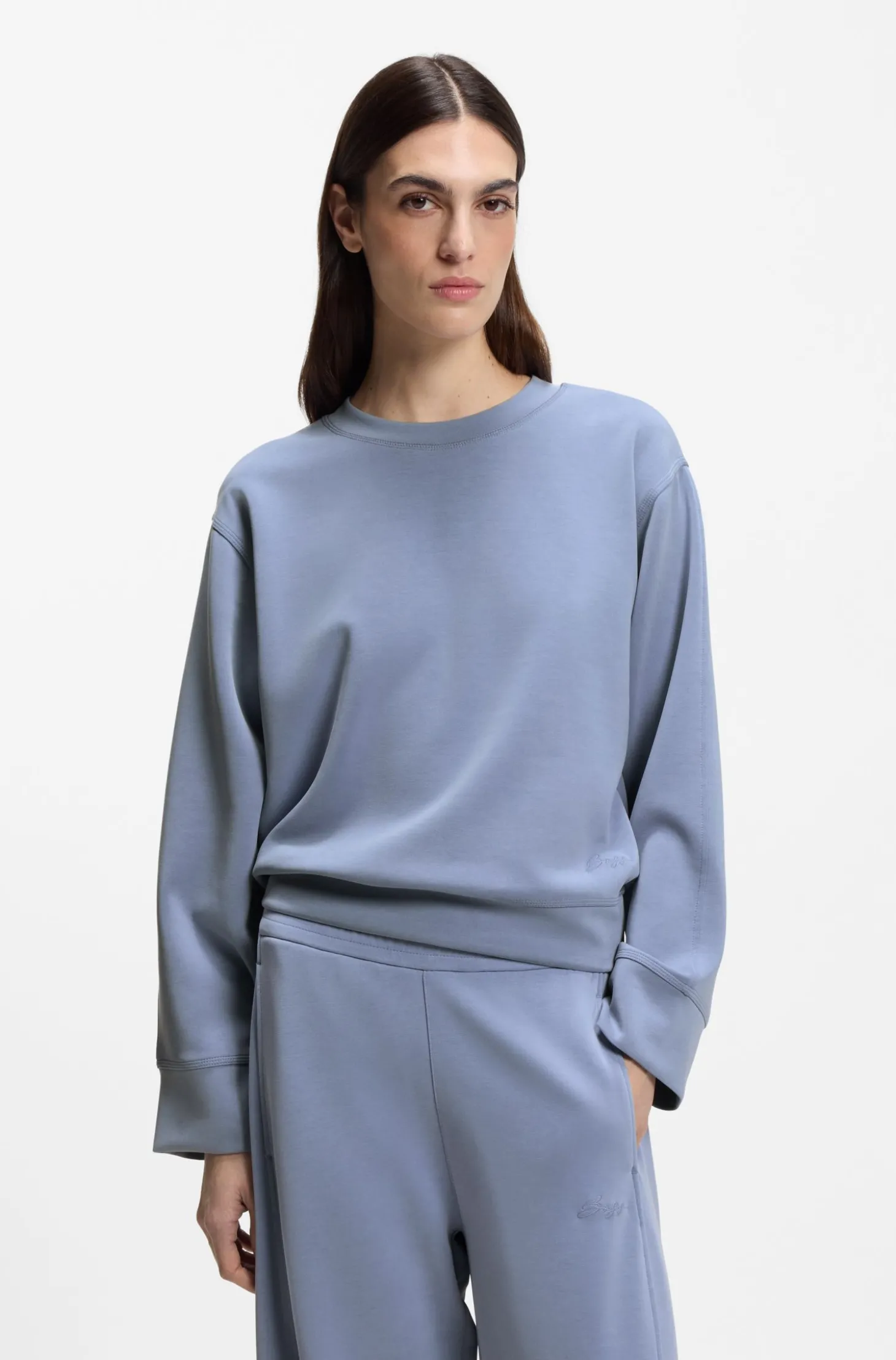 Relaxed-Fit Sweatshirt mit Logo-Stickerei