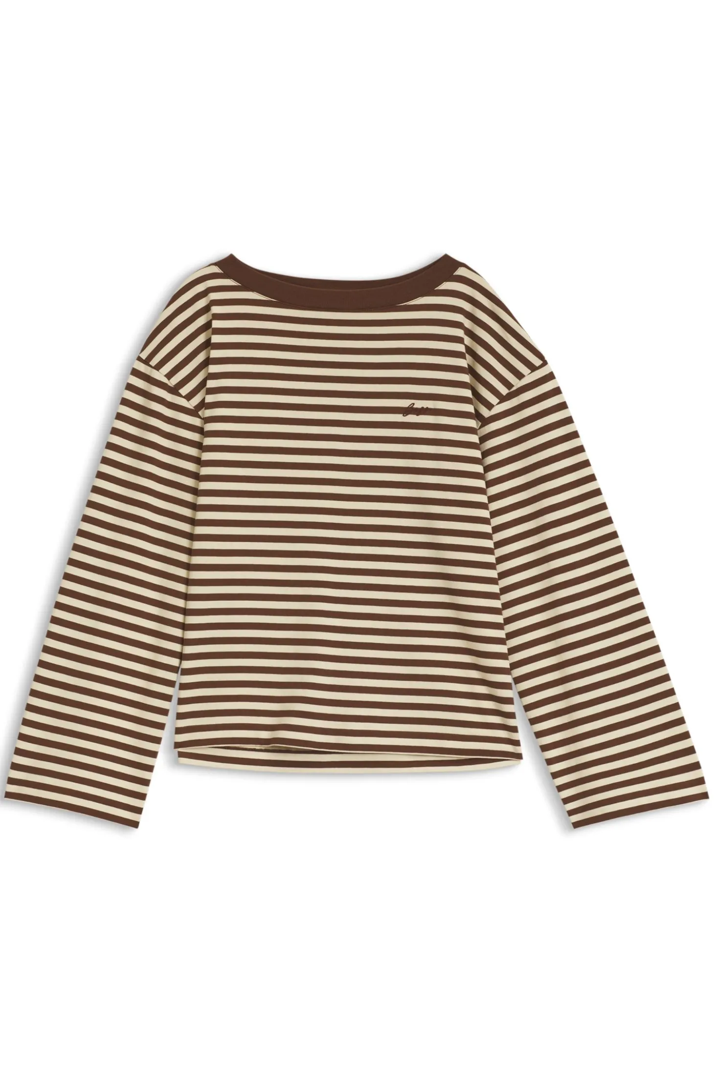 Relaxed-Fit Top aus Baumwoll-Jersey mit Streifen-Muster